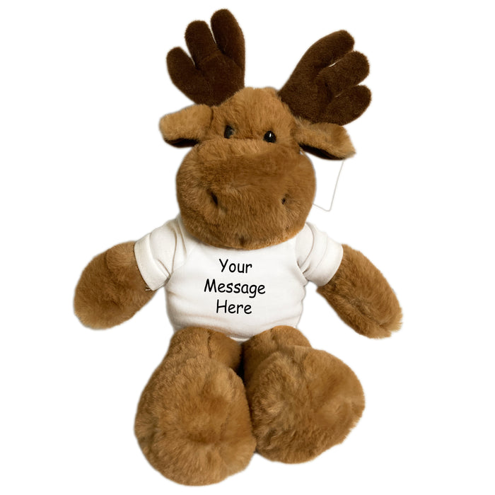 Personalized Stuffed Moose - 11 inch Small Softie Moose