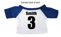Back of personalized sports bear shirt