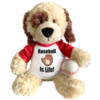 Baseball Spotty Dog - 12" Personalized Plush