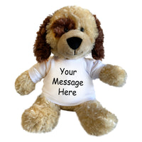 Personalized Stuffed Spotty Dog - 12 inch Aurora Plush