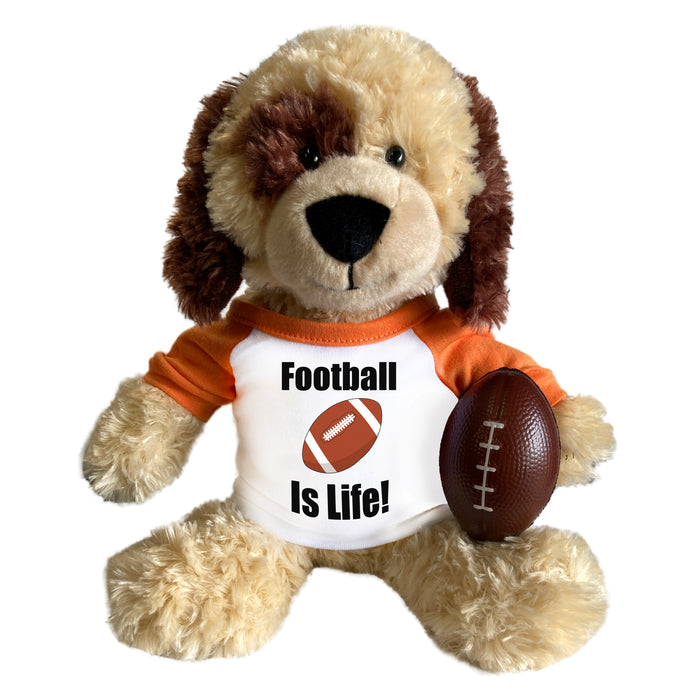 Football Spotty Dog - 12" Personalized Plush