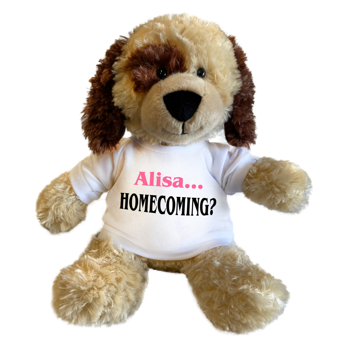 Personalized Homecoming Dog - 12 Inch Plush Spotty Puppy Dog