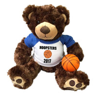 Basketball Teddy Bear - Personalized 13" Brown Vera Bear