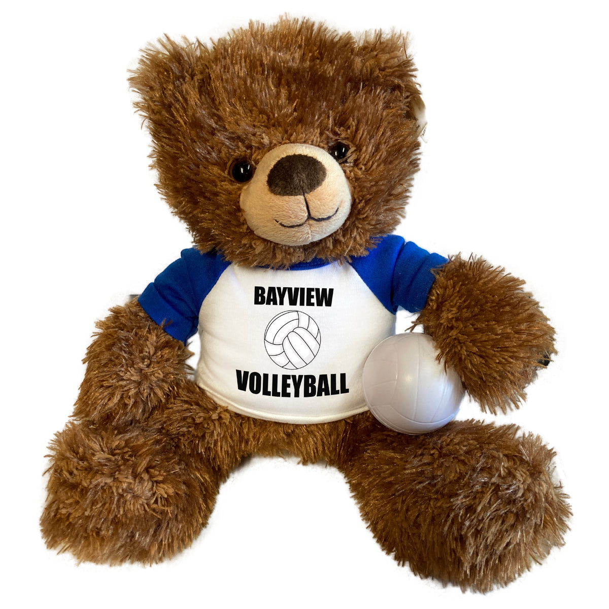 Volleyball Teddy Bear - Personalized 14" Brown Tummy Bear