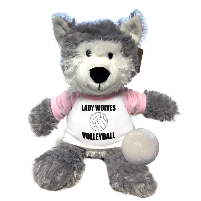 Volleyball Wolf / Husky Dog - Personalized 12" Plush