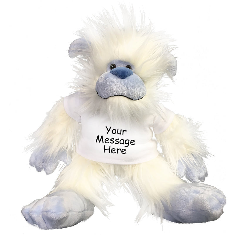 Personalized Stuffed Yeti / Abominable Snowman by Aurora Plush, 16 inches